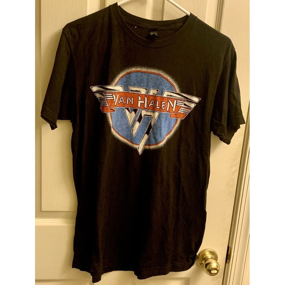 Van Halen Tour Shirt Size Medium Black With TULTEX Tag Unisex Band Shirt